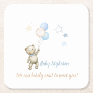 Onderzetters van gepersonaliseerd Baby shower Tedd