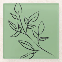 Onderzetters van groen glas