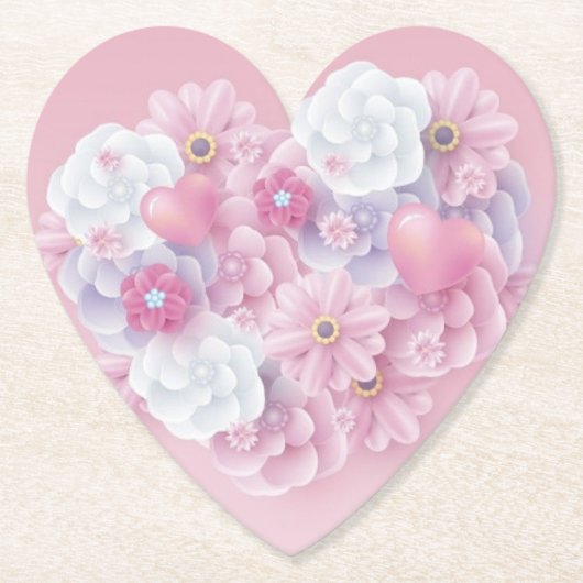 Onderzetters van hartvormig papier (Voorkant)