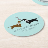 Onderzetters van het liefhebbende Dachshunds-wedde (Gebogen)