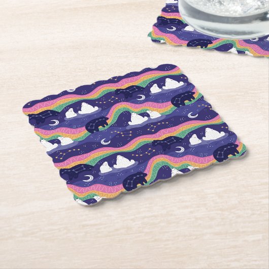 Onderzetters van het noordelijke licht (Gebogen)