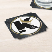 Onderzetters van initiaal K Moon- en Star-papierfe (Gekanteld)