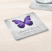 Onderzetters van Paarse vlinderdpapieren (Schuin)