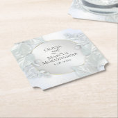 Onderzetters van partijen | Icy Blue Shimmer (Gekanteld)