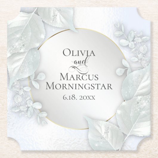 Onderzetters van partijen | Icy Blue Shimmer (Voorkant)