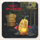 Onderzetters van pompoenen met Halloween Paper (Voorkant)