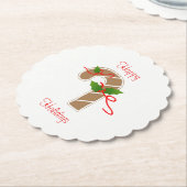 Onderzetters van suikerbrood Candy Cane (Gekanteld)