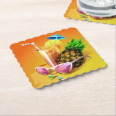Onderzetters van tropisch Drink (Gebogen)
