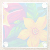 Onderzetters van tropisch glas (Achterkant)