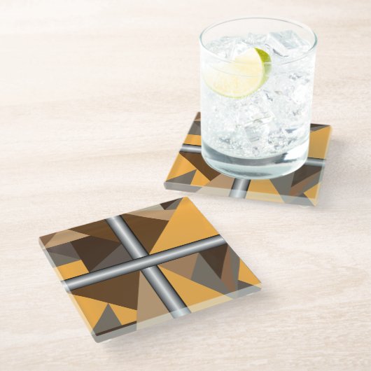 Onderzetters van versperd glas (Schuin)