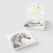 Onderzetters van witte paarden (Zijkant)