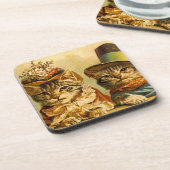 Onderzetters Victoriaans Partij Katten Kittens (Linkerzijde)