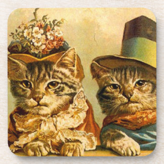 Onderzetters Victoriaans Partij Katten Kittens