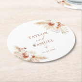 Onderzetters voor bruiloft | Boho Pampas Grass Dec (Gebogen)