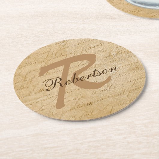 Onderzetters voor papiermonogram (Gebogen)