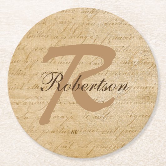 Onderzetters voor papiermonogram (Voorkant)