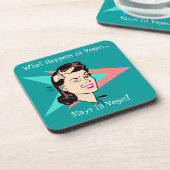 Onderzetters Winking Wink Gal Fun Vegas Humor (Linkerzijde)