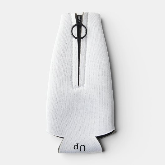 Onderzijde naam monogram Initiaal personaliseren Flesjeskoeler (Achterkant)