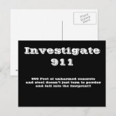 Onderzoek 911 briefkaart (Voorkant / Achterkant)