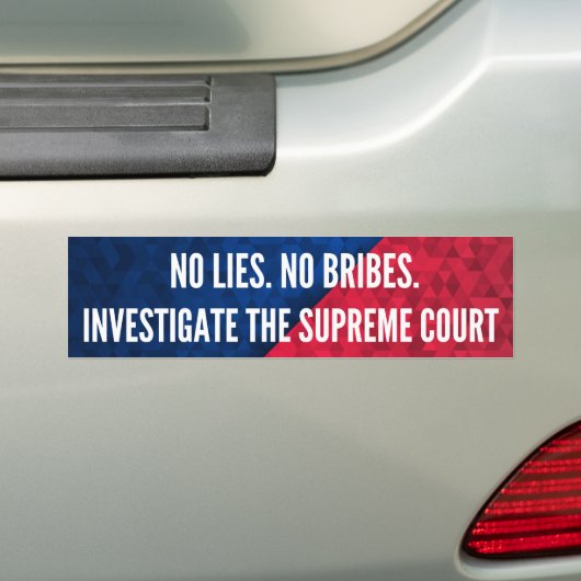 Onderzoek het Hooggerechtshof nr. Les No Bribes Bumpersticker (Op auto)