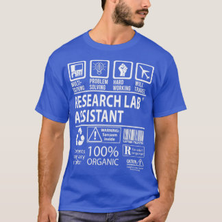 Onderzoek Lab Assistant MultiTasking Certified Job T-shirt