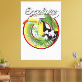 Onderzoek Midden-Amerika logo. Canvas Afdruk (Insitu (Woonkamer))