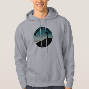 onderzoek naar avontuurzoekende buitenshuis hoodie
