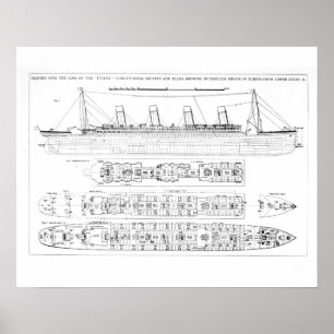 Onderzoek naar het verlies van de Titanic: doorsne Poster