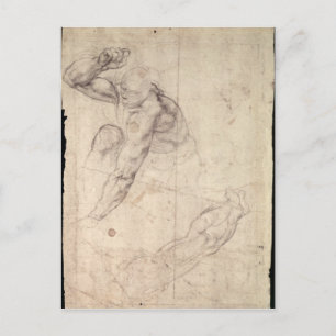 Onderzoek naar mannenfiguur briefkaart