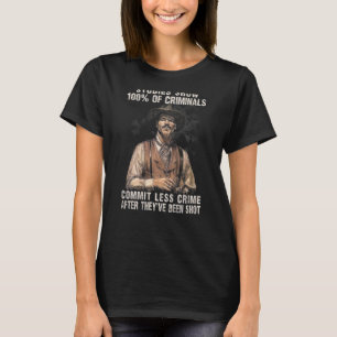 Onderzoek Show 100 van criminelen plegen minder cr T-shirt