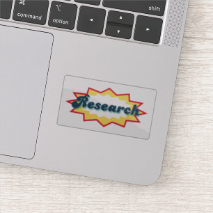 Onderzoek, stripboek pop design sticker