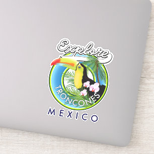 Onderzoek Troncones Mexico retro logo Sticker