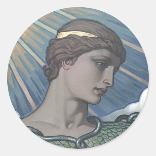 Onderzoek van Minerva Ronde Sticker (Voorkant)