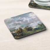 Onderzoek van Sky and Trees (olie op canvas) Bier Onderzetter (Linkerzijde)