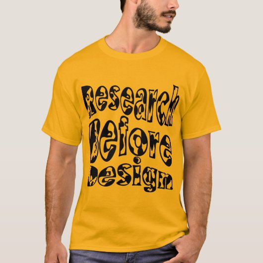 Onderzoek vóór ontwerp t-shirt (Voorkant)