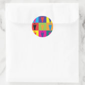 Onderzoeken Pop Art Ronde Sticker (Tas)