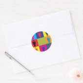 Onderzoeken Pop Art Ronde Sticker (Envelop)