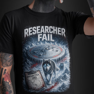 Onderzoeker Faalt Heren Donkere T-shirt