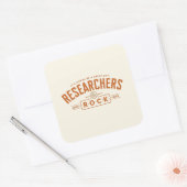 Onderzoekers Rock Vierkante Sticker (Envelop)