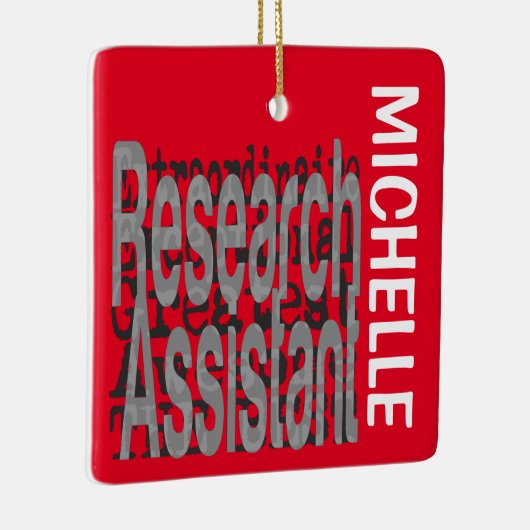 Onderzoeksassistent Extraordinaire CUSTOM Keramisch Ornament (Rechts)