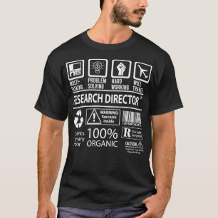 Onderzoeksdirecteur MultiTasking Certified Job Gif T-shirt