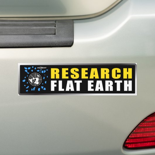 ONDERZOEKSFLAT AARDE BUMPERSTICKER (Op auto)