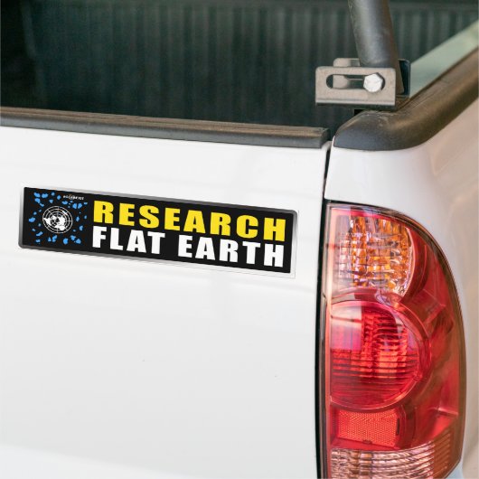 ONDERZOEKSFLAT AARDE BUMPERSTICKER (Op Truck)