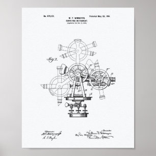 Onderzoeksinstrument 1901 - Witboek Patentkunst Poster