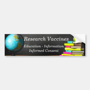 Onderzoeksvaccins Onderwijs geïnformeerde toestem Bumpersticker