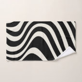 Ondes de style rétro noir et blanc (Serviette à main)