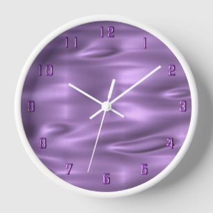 Ondes violettes Nombre pourpre Horloge murale