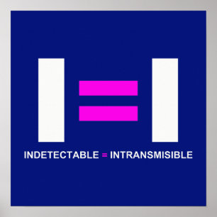 Ondetecteerbaar is een onzichtbaar VIH Poster