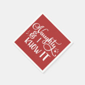 ondeugend en ik ken het grappige Kerstmis Servet (Hoek)