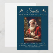 Ondeugend Lijst Grappig Sarcastisch Kerstmis Feestdagenkaart (Voorkant / Achterkant)